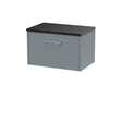 Hudson Reed Juno 600mm Coastal Grey Wall Hung Single Drawer Vanity Unit With Laminate Top