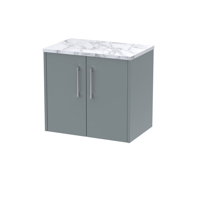 Hudson Reed Juno 600mm Wall Hung Vanity Unit With Laminate Worktop & Handles
