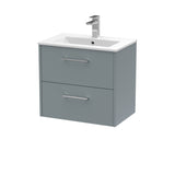 Hudson Reed Juno 600mm Wall Hung 2-Drawer Vanity & 1 Tap Hole Basin
