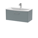 Hudson Reed Juno 800mm Wall Hung Single Drawer Vanity Unit with Curved 1 Tap Hole Basin