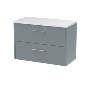 Hudson Reed Juno 800mm Wall Hung 2-Drawer Vanity Unit With Laminate Top