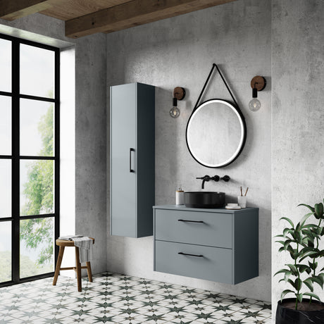 Hudson Reed Juno 800mm Wall Hung 2-Drawer Vanity Unit With Worktop