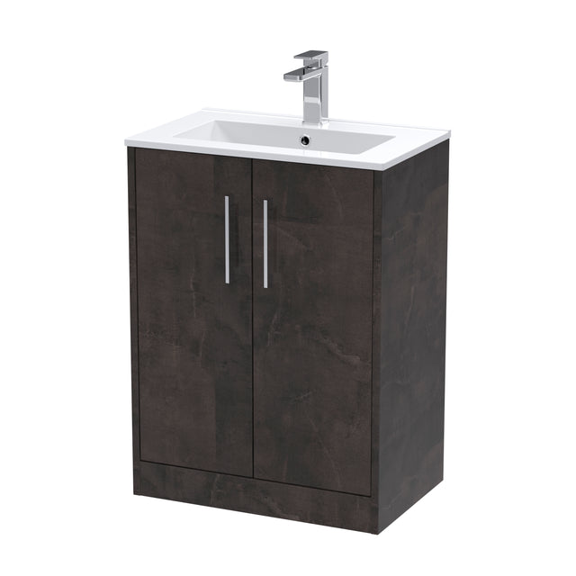 Hudson Reed Juno 600mm Floor Standing 2 Door Vanity Unit with Basin