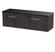 Hudson Reed Juno 1200mm Metallic Slate Wall Hung 2-Drawer Vanity Unit With Laminate Worktop