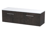 Hudson Reed Juno 1200mm Wall Hung 2-Drawer Vanity Unit With Laminate Worktop