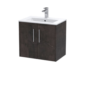 Hudson Reed Juno 600mm Wall Hung 2 Door Vanity Basin Unit