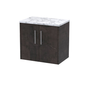 Hudson Reed Juno 600mm Wall Hung 2-Door Vanity Unit With Laminate Worktop