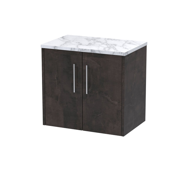 Hudson Reed Juno 600mm Wall Hung 2-Door Vanity Unit With Laminate Worktop