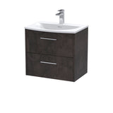 Hudson Reed Juno 600mm Wall Hung 2 Drawer Vanity Unit Including Curved Ceramic Basin