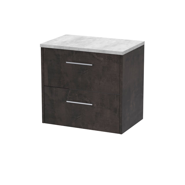 Hudson Reed Juno 600mm Wall Hung 2 Drawer Vanity Unit With Laminate Worktop