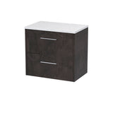 Hudson Reed Juno 600mm Wall Hung 2 Drawer Vanity Unit With Laminate Worktop & Handle