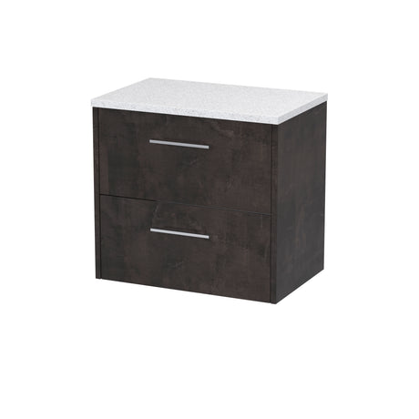 Hudson Reed Juno 600mm Wall Hung 2 Drawer Vanity Unit With Laminate Worktop & Handle
