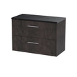 Hudson Reed Juno 800mm Metallic Slate Wall Hung 2 Drawer Vanity Unit With Laminate Worktop