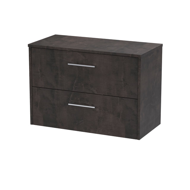 Hudson Reed Juno 800mm Wall Hung 2 Drawer Vanity Unit With Worktop