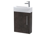 Hudson Reed Juno Compact 450mm Left Hand Wall Hung 1 Door Basin Unit