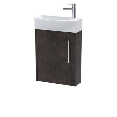 Hudson Reed Juno Compact 450mm Left Hand Wall Hung 1 Door Basin Unit