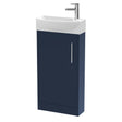 Hudson Reed Juno Compact 450mm Floor Standing 1-Door Left Hand Vanity Unit With 1 Tap Hole Basin