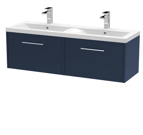 Hudson Reed Juno 1200mm Wall Hung 2-Drawer Vanity Unit with Double Basin