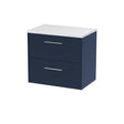 Hudson Reed Juno 600mm Wall Hung 2-Drawer Soft-Close Vanity Unit With Laminate Worktop