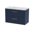 Hudson Reed Juno 800mm Wall Hung 2-Drawer Vanity Unit With Laminate Worktop