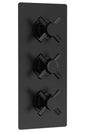 Tec Crosshead Triple Thermostatic Shower Valve With Diverter Matt Black