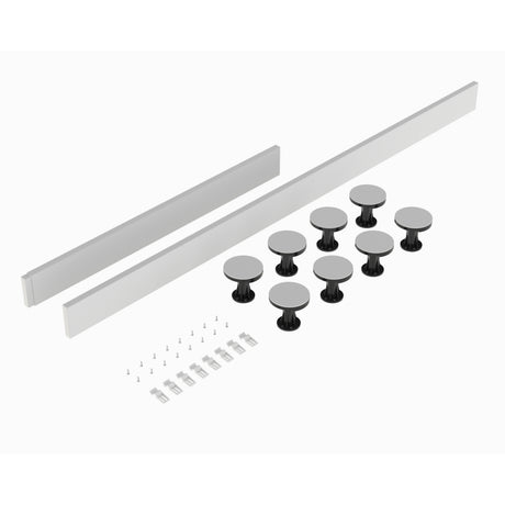Hudson Reed 1100-1200mm Rectangular Tray Leg Set With Plinth, Legs, Clips & Screws