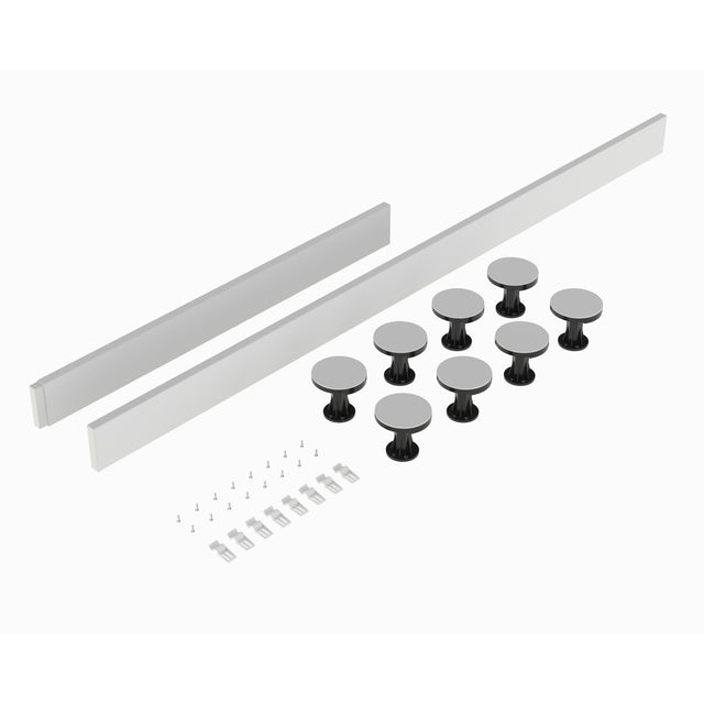 Hudson Reed 1100-1200mm Rectangular Tray Leg Set With Plinth, Legs, Clips & Screws