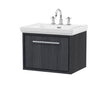 Lille 600mm Wall Hung Single Drawer Vanity with Basin - 3 Tap Hole
