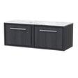 Hudson Reed Lille 1200mm Wall Hung Single Drawer Vanity With Marble Worktop