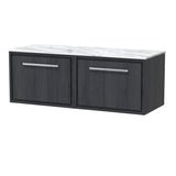 Hudson Reed Lille 1200mm Wall Hung Single Drawer Vanity With Marble Worktop
