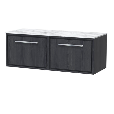 Hudson Reed Lille 1200mm Wall Hung Single Drawer Vanity With Marble Worktop