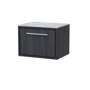 Hudson Reed Lille 600mm Wall Hung Single Drawer Vanity Unit With Marble Worktop