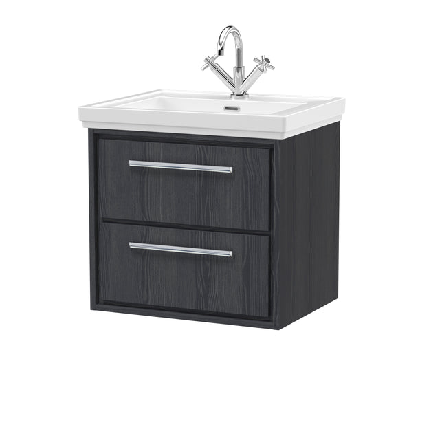 Lille 600mm Wall Hung 2-Drawer Vanity with Basin - 1 Tap Hole