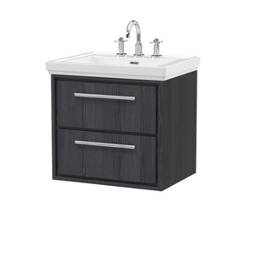 Lille 600mm Wall Hung 2-Drawer Vanity with Basin - 3 Tap Hole