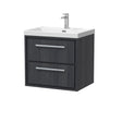 Lille 600mm Wall Hung 2-Drawer Vanity with Basin - 1 Tap Hole