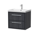 Lille 600mm Wall Hung 2-Drawer Vanity with Basin - 1 Tap Hole