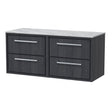 Hudson Reed Lille 1200mm Wall Hung 4-Drawer Vanity Unit With Marble Worktop With Handle