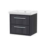 Lille 600mm Wall Hung 2-Drawer Vanity with Basin - 0 Tap Hole