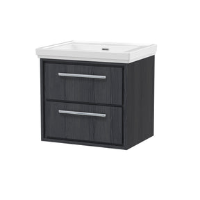 Lille 600mm Wall Hung 2-Drawer Vanity with Basin - 0 Tap Hole