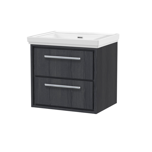 Lille 600mm Wall Hung 2-Drawer Vanity with Basin - 0 Tap Hole