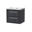 Lille 600mm Wall Hung 2-Drawer Vanity with Basin - 0 Tap Hole