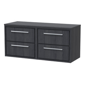 Hudson Reed Lille 1200mm Wall Hung 4-Drawer Vanity Unit With Worktop