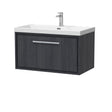 Lille 800mm Wall Hung Single Drawer Vanity with Basin - 1 Tap Hole
