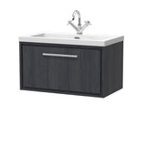Lille 800mm Wall Hung Single Drawer Vanity with Basin - 1 Tap Hole