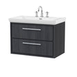 Lille 800mm Wall Hung 2-Drawer Vanity with Basin - 3 Tap Hole