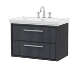 Lille 800mm Wall Hung 2-Drawer Vanity with Basin - 3 Tap Hole