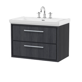 Lille 800mm Wall Hung 2-Drawer Vanity with Basin - 3 Tap Hole