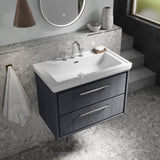 Lille 800mm Wall Hung 2-Drawer Vanity with Basin - 3 Tap Hole