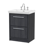 Lille 600mm Floor Standing 2-Drawer Vanity with Basin - 3 Tap Hole