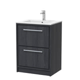 Lille 600mm Floor Standing 2-Drawer Vanity with Basin - 1 Tap Hole